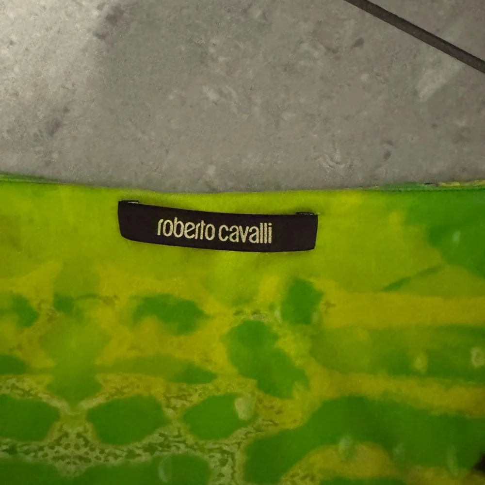 Roberto Cavalli  Lime and Black Animal Print Top - Picture 6 of 11